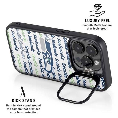 NFL Seattle Seahawks Print iPhone 15 Pro Kickstand Case